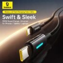 Baseus Lit Button-Control Fast Charging Data Cable USB-C to USB-C 100W