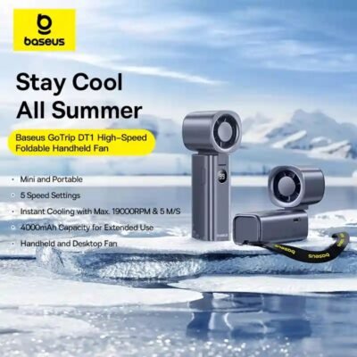 Baseus GoTrip DT1 High-Speed Foldable Handheld Fan
