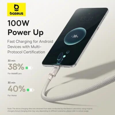 Baseus Titanium Alloy Fast Charging Cable USB-A to USB-C 100W