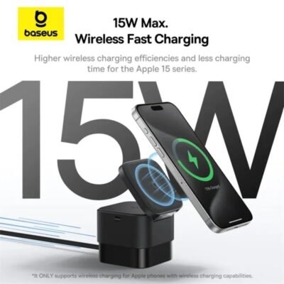 Baseus MagPro 2-in-1 Magnetic Wireless Charger 25W