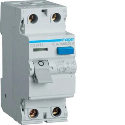 Hager CD241J 2-Pole 40A Earth Leakage Circuit Breaker