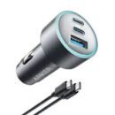 Anker Nano Car Charger 167.5w, 3-Ports (2 Usb-C & 1 Usb-A), with Usb-C to Usb-C 3.3ft Cable