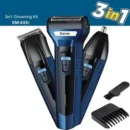 Kemei 3 in 1 Professional Rechargeable Hair Trimmer & Shaver KM-6333