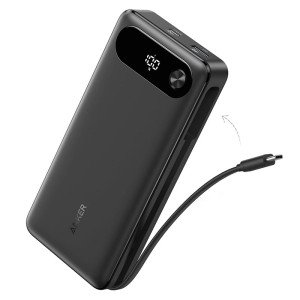 Anker 20,000mAh Travel Essential Power Bank 87W Max - Black