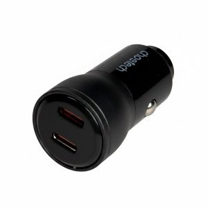Choetech 60W Type-C Dual Port Fast Car Charger – Black – TC0008-V3