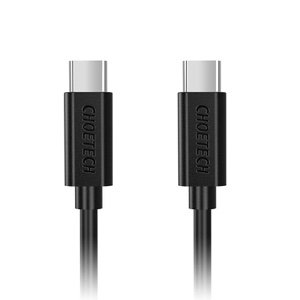 CHOETECH USB C Cable, 3A USB-C To USB-C Cable 6.6ft (2m) - Black - CC0003