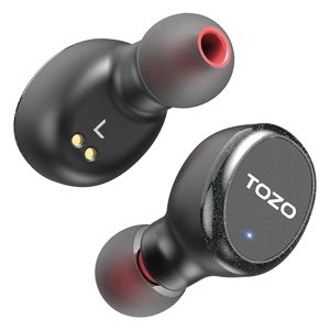 TOZO T10S v2022 True Wireless Stereo Earphones with Bluetooth 5.2, IPX8 Waterproof, Environmental Noise Canceling for Running Sports - Black