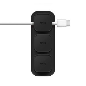 UNIQ Pod Magnetic Cable Organizer and Base - Charcoal (Dark Grey)