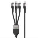100W 3in1 USB-C to USB-C + Lightning + Micro USB Fast Charging Cable