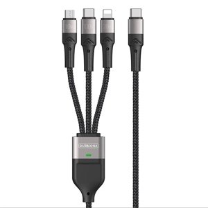 100W 3in1 USB-C to USB-C + Lightning + Micro USB Fast Charging Cable