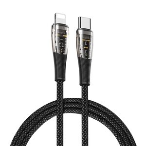 PD 20W Transparent USB C to Lightning Cable