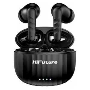HiFuture SonicBliss True Wireless Earbuds Bluetooth 5.3, Smooth Bass, 4 Microphones 30 Hr Battery - Black