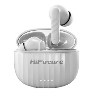 HiFuture SonicBliss True Wireless Earbuds Bluetooth 5.3, Smooth Bass, 4 Microphones 30 Hr Battery - White