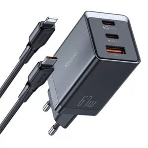 Mcdodo 67W Gan Charger with Type C to Lightning Cable - Black