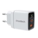 Choetech PD35W USB-C & USB-A GaN Charger with display – PD6052 – White