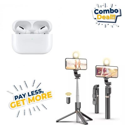 Combo Deal Neepho 4 in 1 Longest Selfie Stick + AirPods Pro 2 Titanium