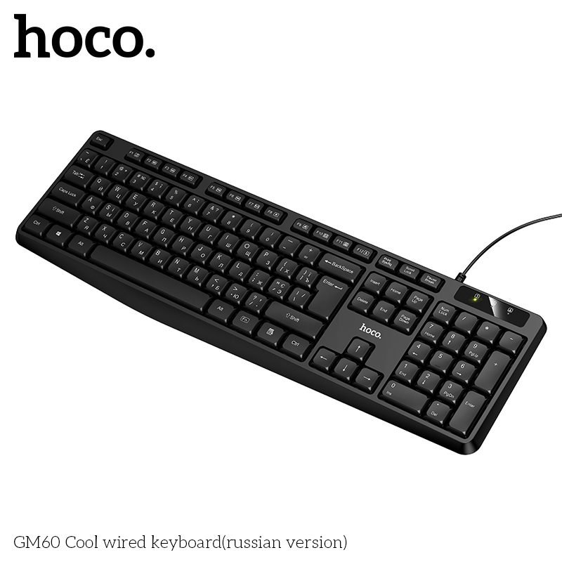 HOCO GM60 Cool Wired Desktop Keyboard (English Version) - Image 3