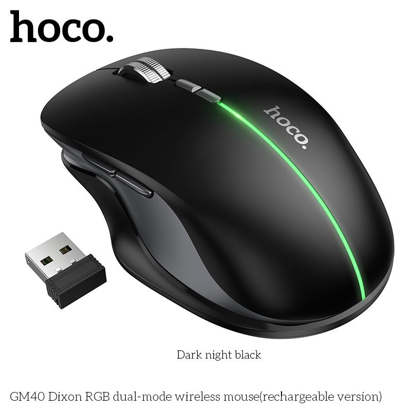 HOCO GM40 Dixon Dual-Mode Wireless RGB Mouse