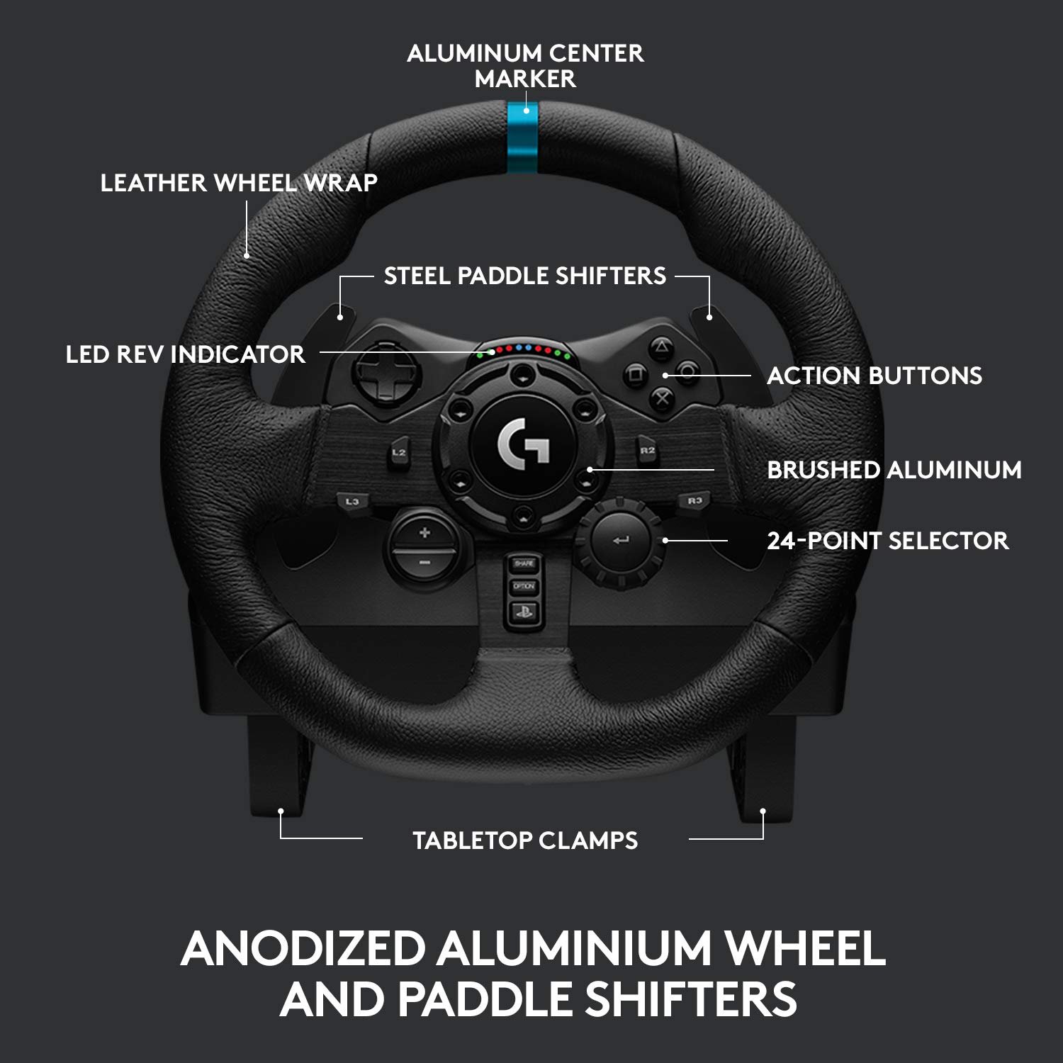 Logitech G923 Racing Wheel and Pedals for PS5, PS4 and PC - Image 6