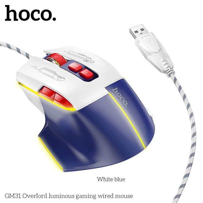HOCO GM31 Overlord Gaming Wired Optical Mouse