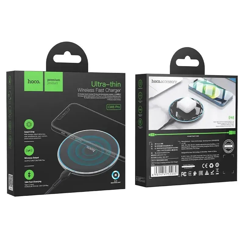 HOCO CW6 Pro Easy 15W Wireless Fast Charger - Image 3