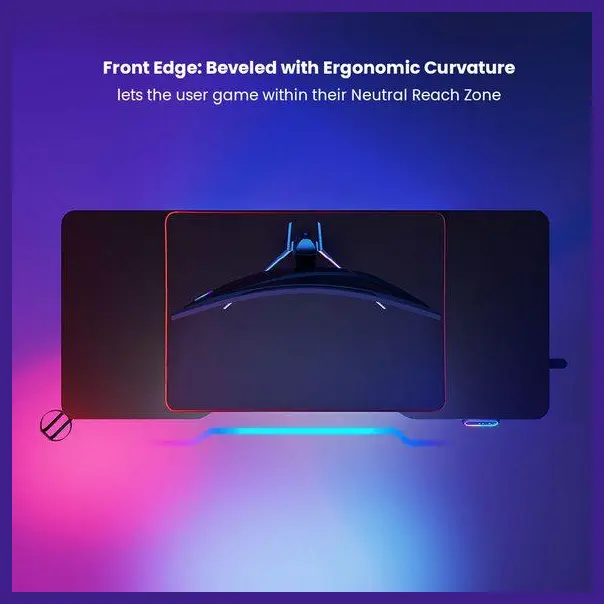MXG MGD-01R RGB Electric Sit-Stand Gaming Desk Black - Image 3