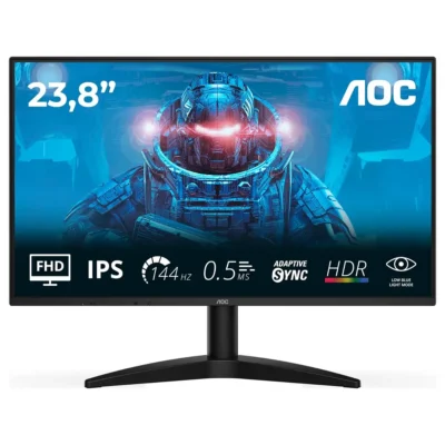 AOC 24B36X 24 Inch FHD Gaming Monitor 144Hz IPS 0.5ms MPRT Adaptive Sync HDR10 Black