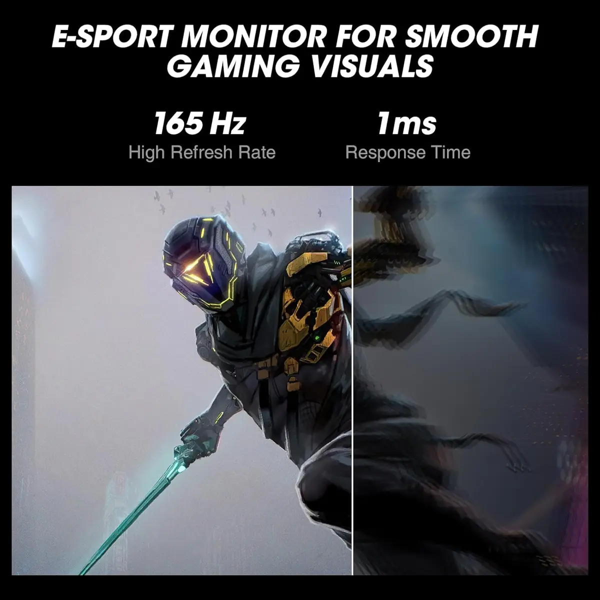 KOORUI GN06 Gaming Monitor 27 Inch FHD 180Hz IPS 1ms DCI-P3 90% Adaptive Sync Black - Image 5