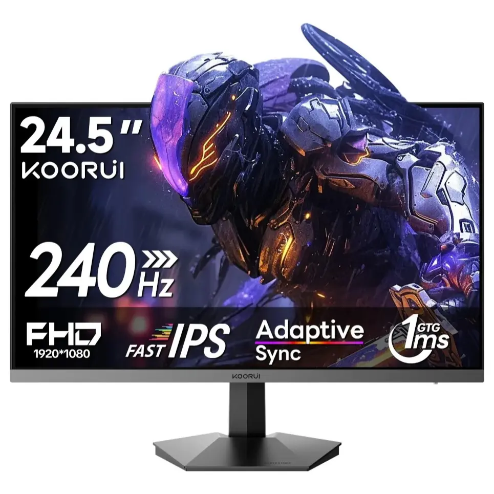 Technical SpecificationsFeatureSpecificationPanel Size24.5-inchPanel TypeIPSResolutionFull HD (1920 x 1080)Refresh Rate240HzResponse Time1msSyncAdaptive SyncDesign3-Sided Frameless / VESA MountableInputsDisplayPort, HDMI
