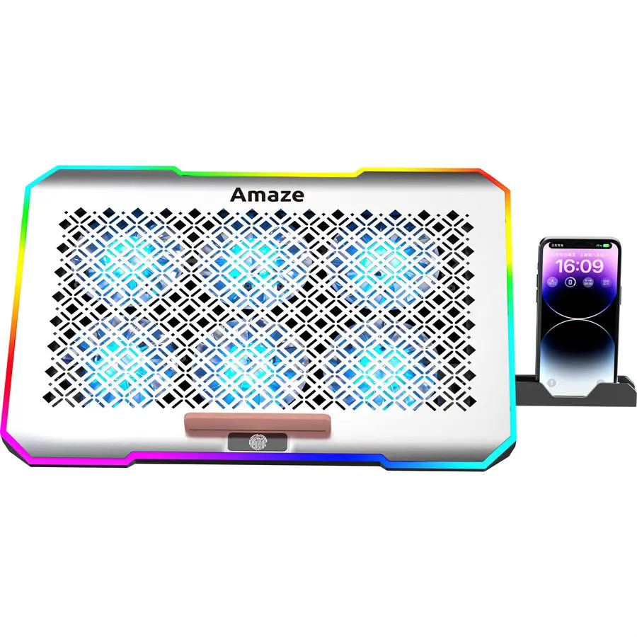 Amaze A500 Laptop RGB Cooling Stand with 6x70mm Fans, 5-Step Retractable, 10 RGB Modes