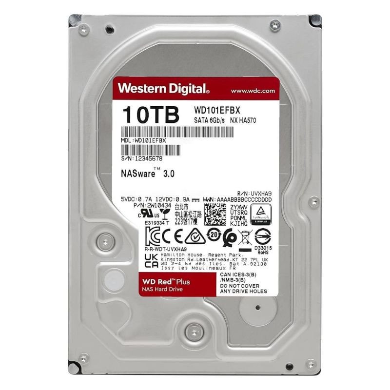 Western Digital Red Plus 10TB 3.5" NAS Hard Drive 2 Years Warranty - Image 2
