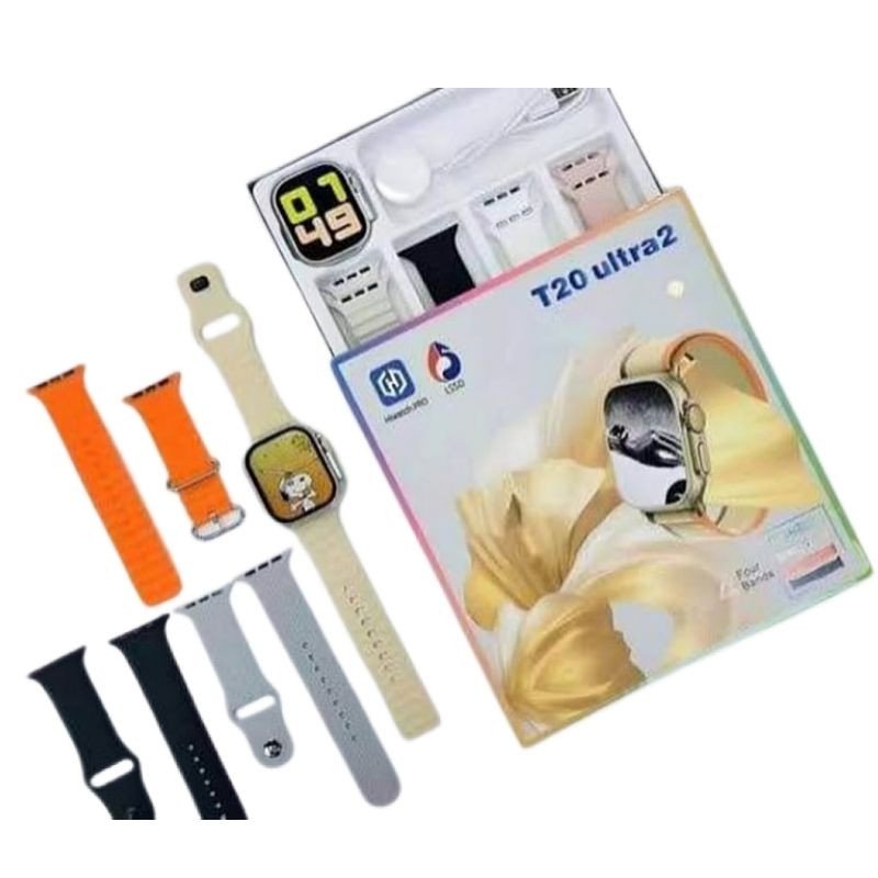 T20 Ultra 2 Smart Watch With 4 Straps - Image 2