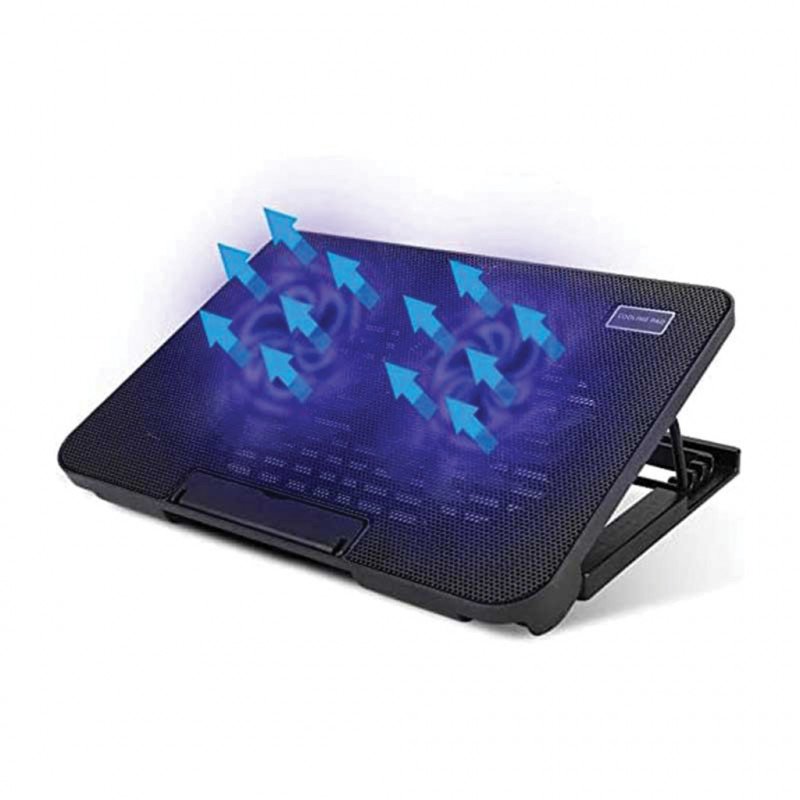 SPEED-X N99 2 Fan Laptop Cooling Pad with Dual USB Ports LED Light Adjustable Stand for Laptops up to 17 Inch - Image 4