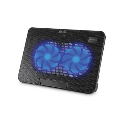 SPEED-X N99 2 Fan Laptop Cooling Pad with Dual USB Ports LED Light Adjustable Stand for Laptops up to 17 Inch