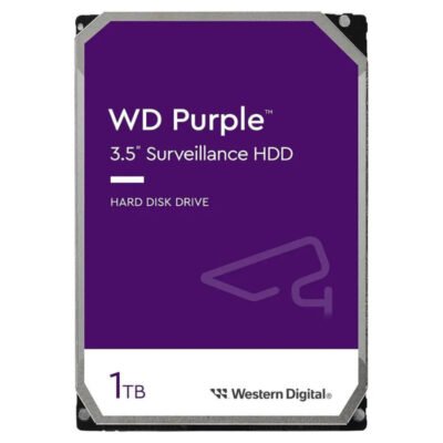Western Digital 1TB Surveillance Hard Drive ( Purple) With 2 Years Official Warranty