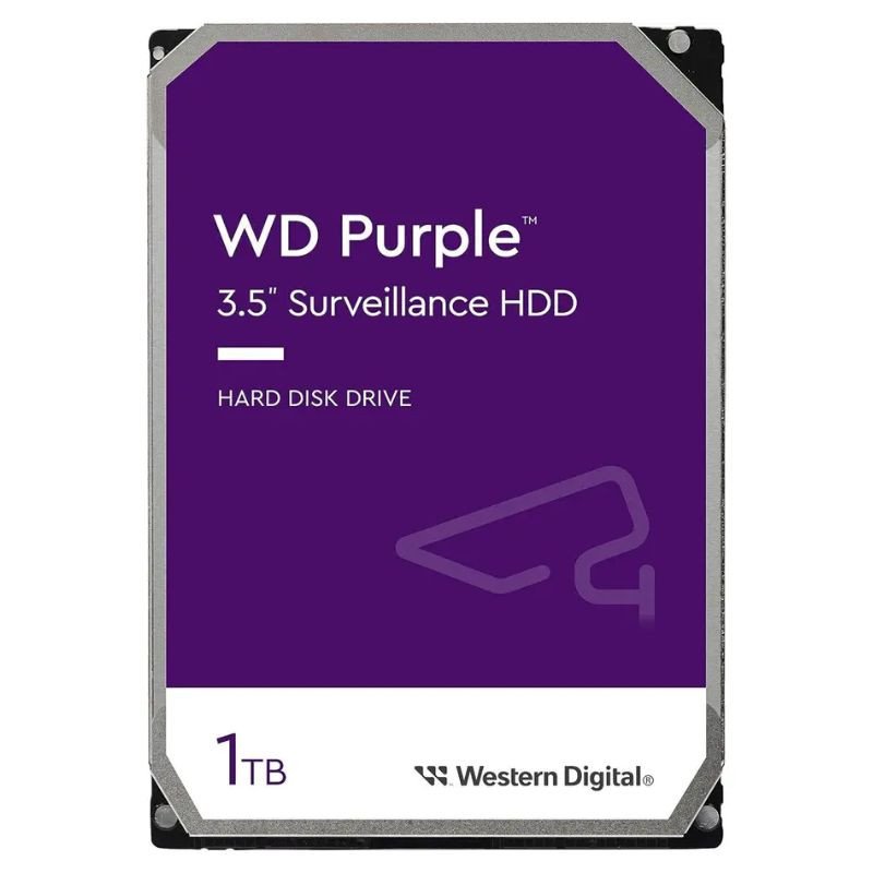 Western Digital 1TB Surveillance Hard Drive ( Purple) With 2 Years Official Warranty