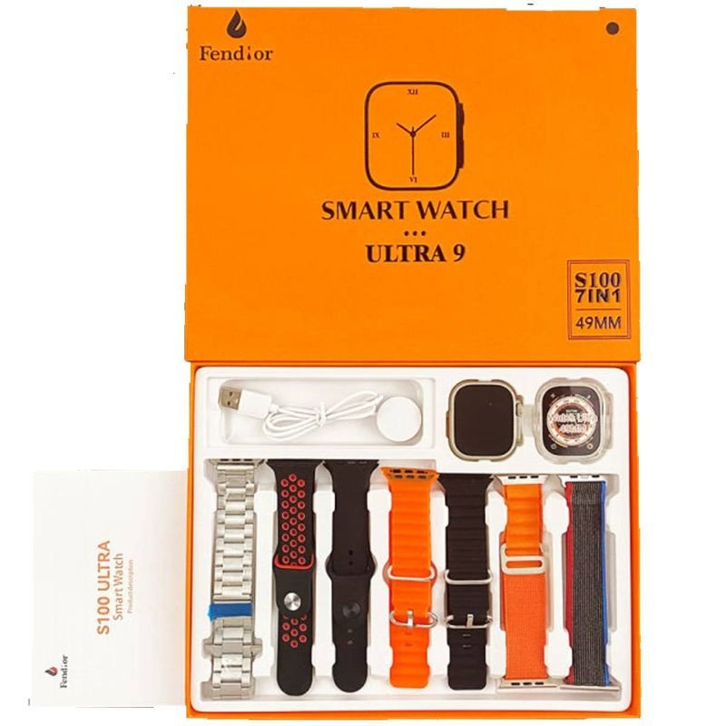Fendior S100 Ultra 2 Smart Watch 7 in 1 Straps - Image 2
